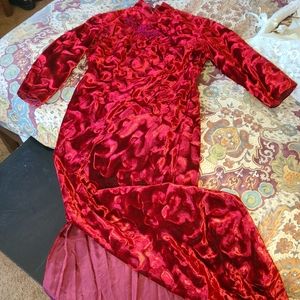 Vintage Velvet Chinese Dress
